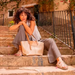 BOLSO SHOPPER ORO