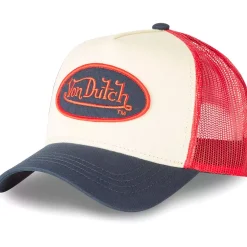 GORRA BEIGE/ROJA/AZUL