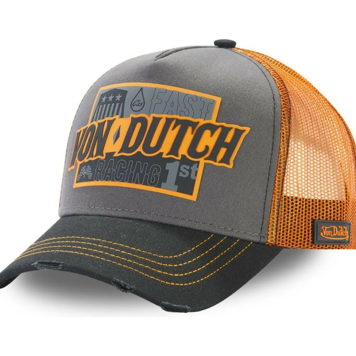 GORRA GRIS/NARANJA
