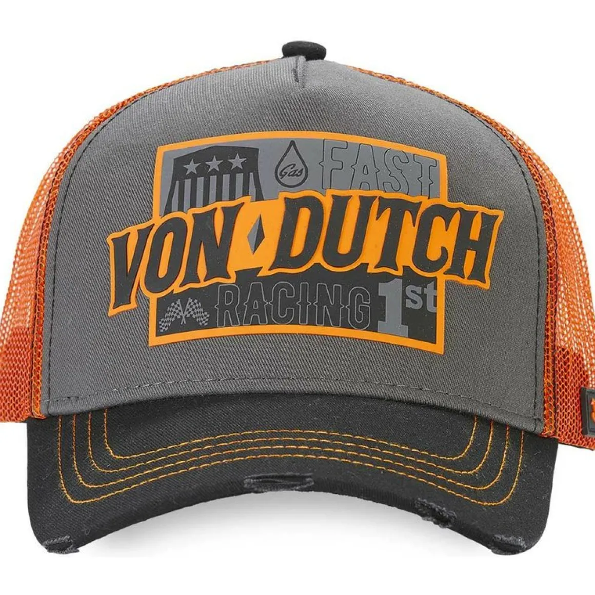 GORRA GRIS/NARANJA