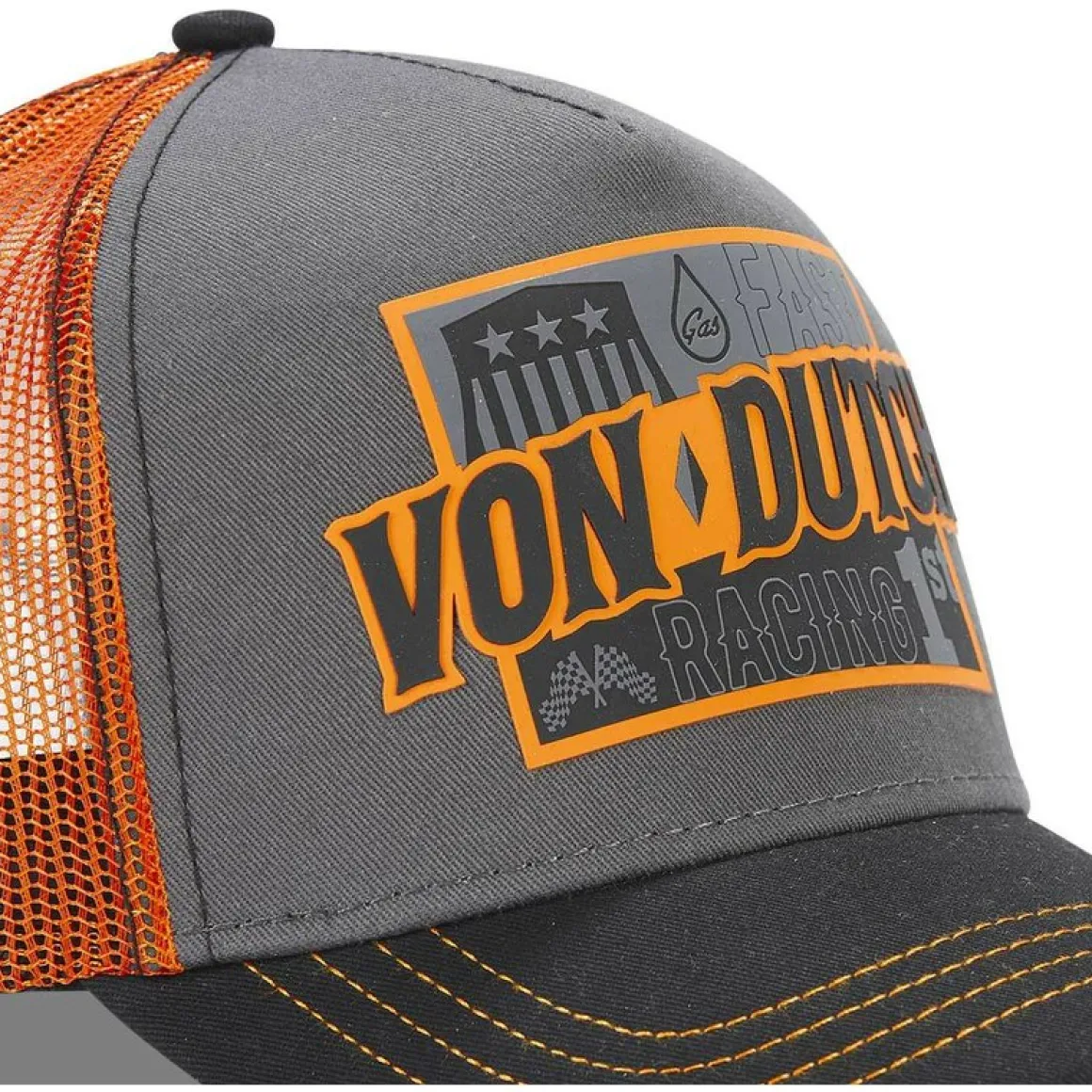 GORRA GRIS/NARANJA