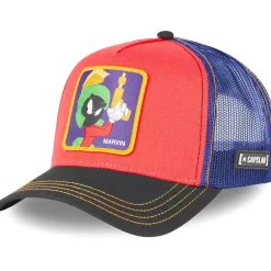 GORRA MARVIN EL MARCIANO ROJA/AZUL/NEGRO