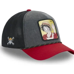 GORRA MONKEY D. LUFFY NEGRA/ROJA