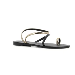 SANDALIA GOLD/BLACK