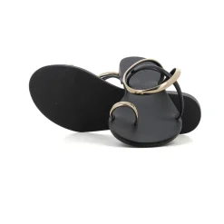 SANDALIA GOLD/BLACK
