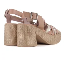 SANDALIA TAUPE/ORO